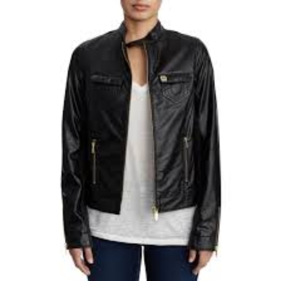 True Religion Rib Panel Moto Jacket NWT, size XL - Picture 1 of 15